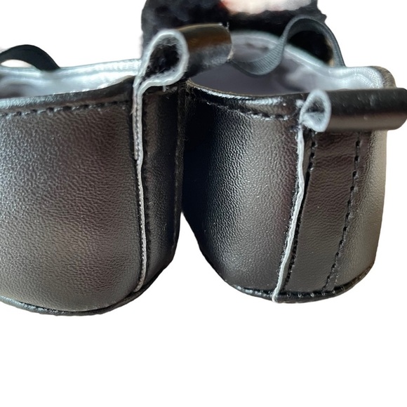 Disney baby infant girls black minnie mouse fuzzy ears shoes 9-12 months - Picture 5 of 7